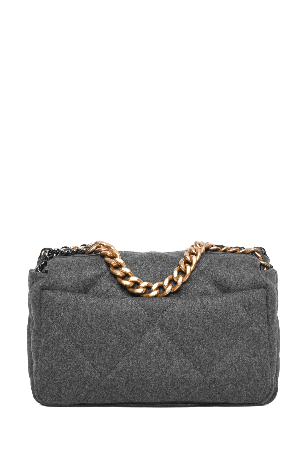 Chanel Wool Quilted Medium Chanel 19 Flap Bag