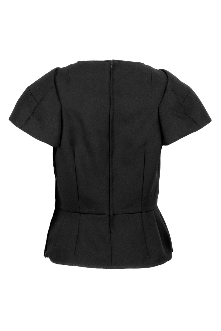 Comme Des Garcons Size M Structured Sleeve Peplum Top