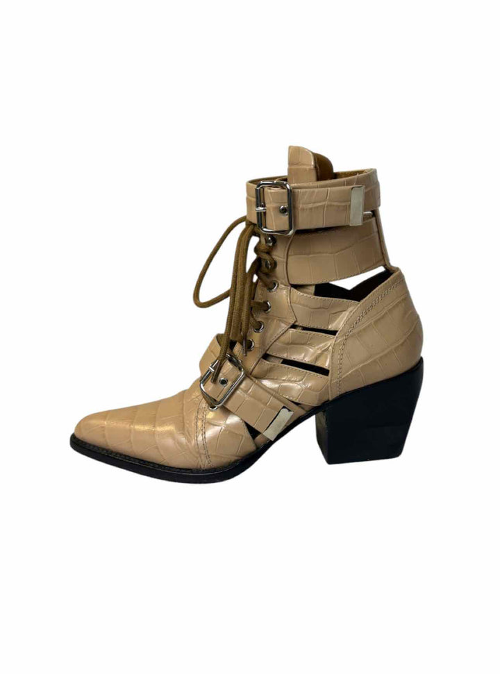 Chloe Size 38.5 Rylee Leather Lace Up Boots