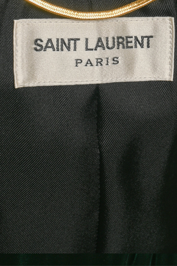 Saint Laurent Size 36 2016 Velvet Lace Trim Mini Dress