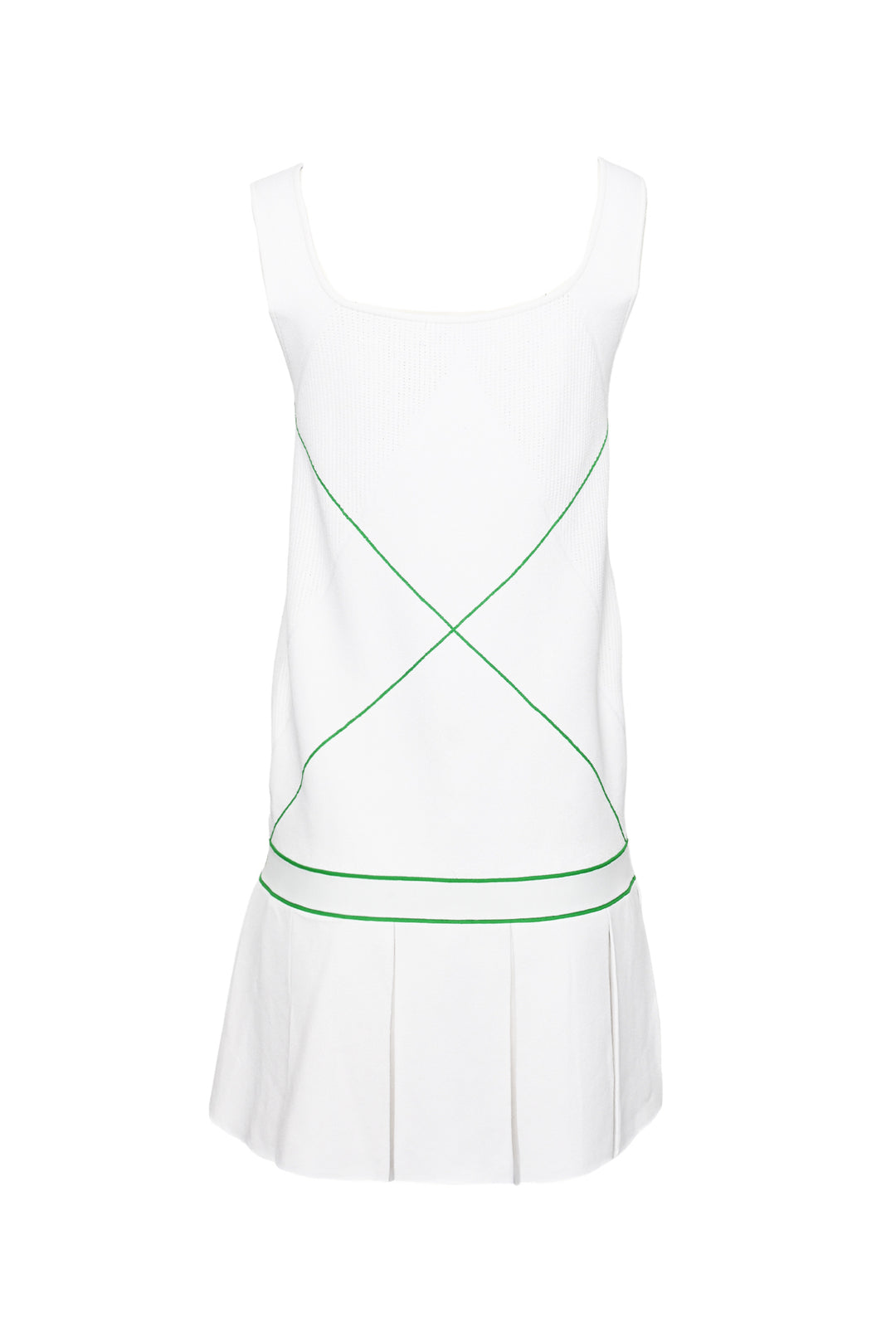 Bottega Veneta Size M Sleeveless Drop-Waist Tennis Dress