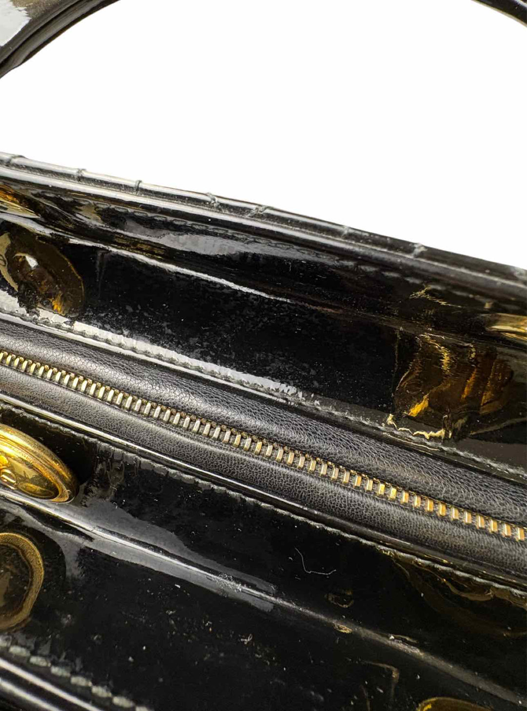 Dior Patent Leather Medium Lady Dior Purse