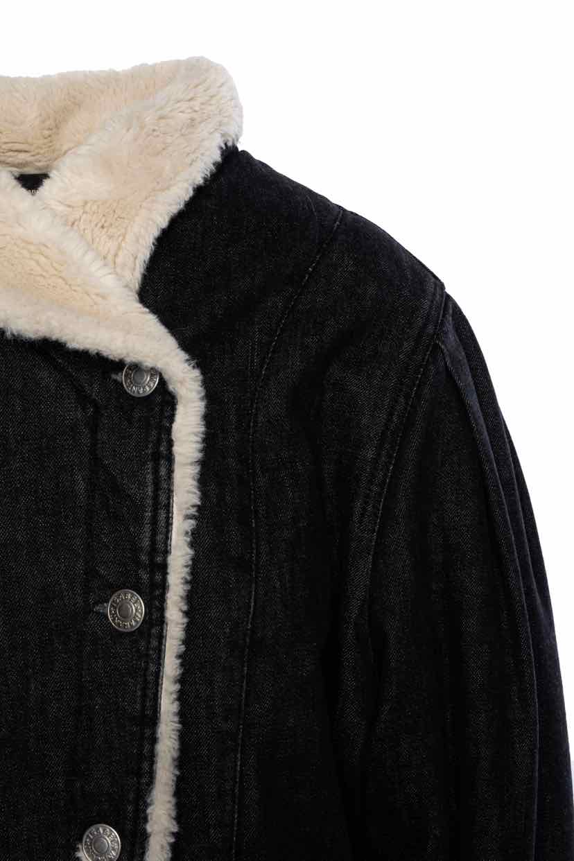 Isabel Marant Size 38 Dipauline Faux Fur-Lined Denim Jacket