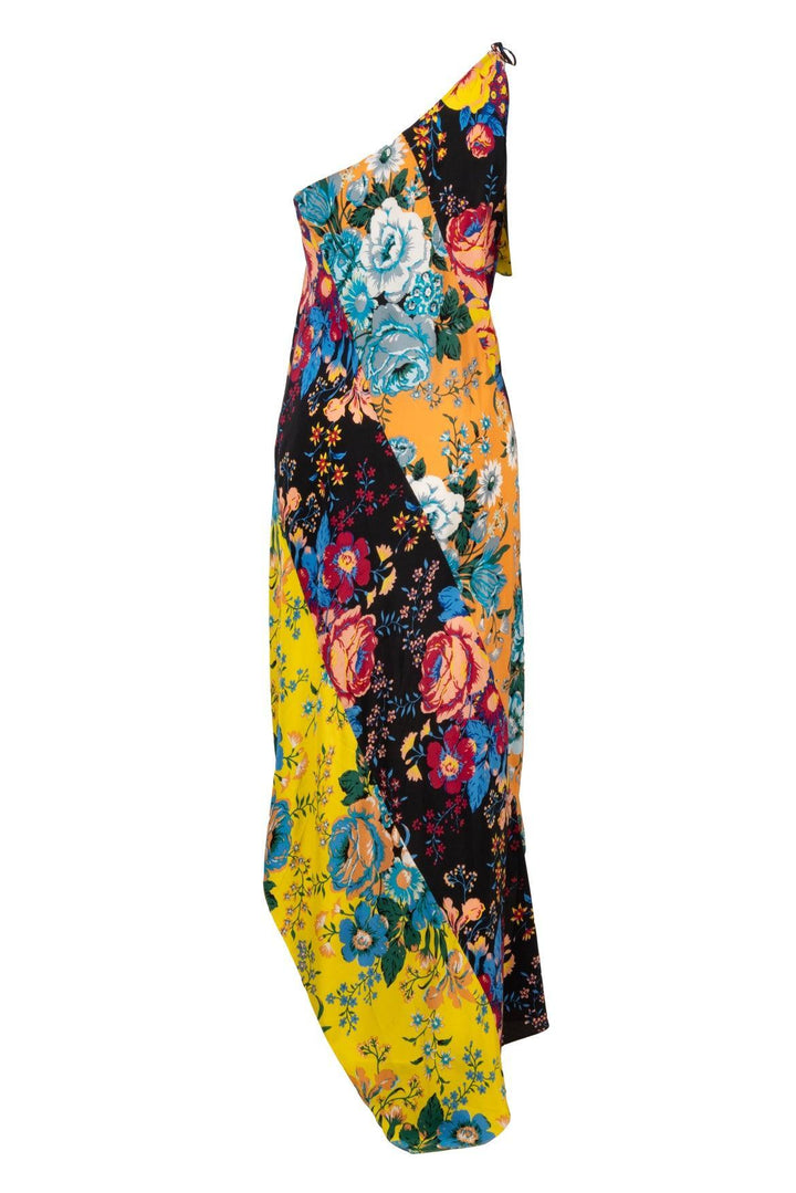 Diane Von Furstenberg Size M Bournier Floral Silk Scarf Maxi Dress