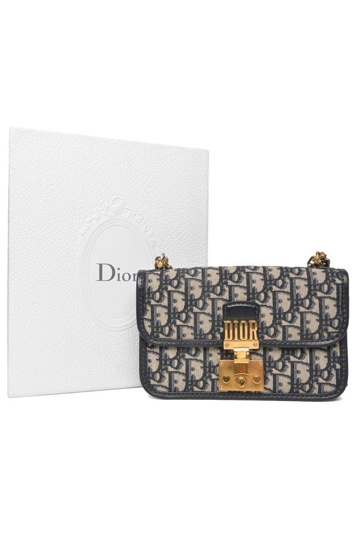 Dior 2018 Oblique DiorAddict Wallet On Chain Shoulder Bag