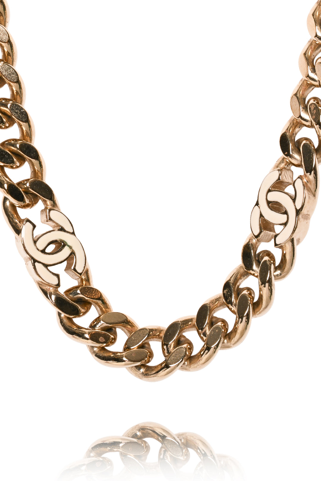 Chanel 2022 Metal Enamel Chain CC Choker