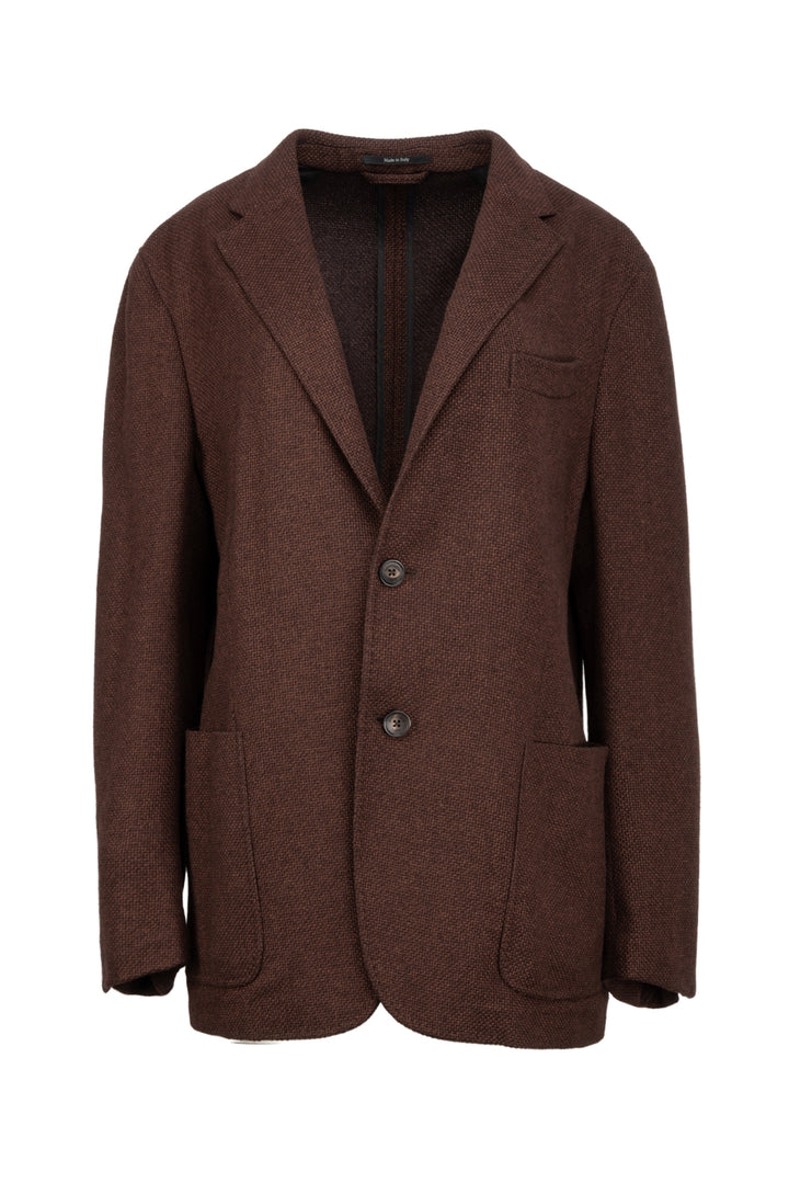 Zegna Size 44 Men's Silk & Cashmere Blend Tweed Blazer