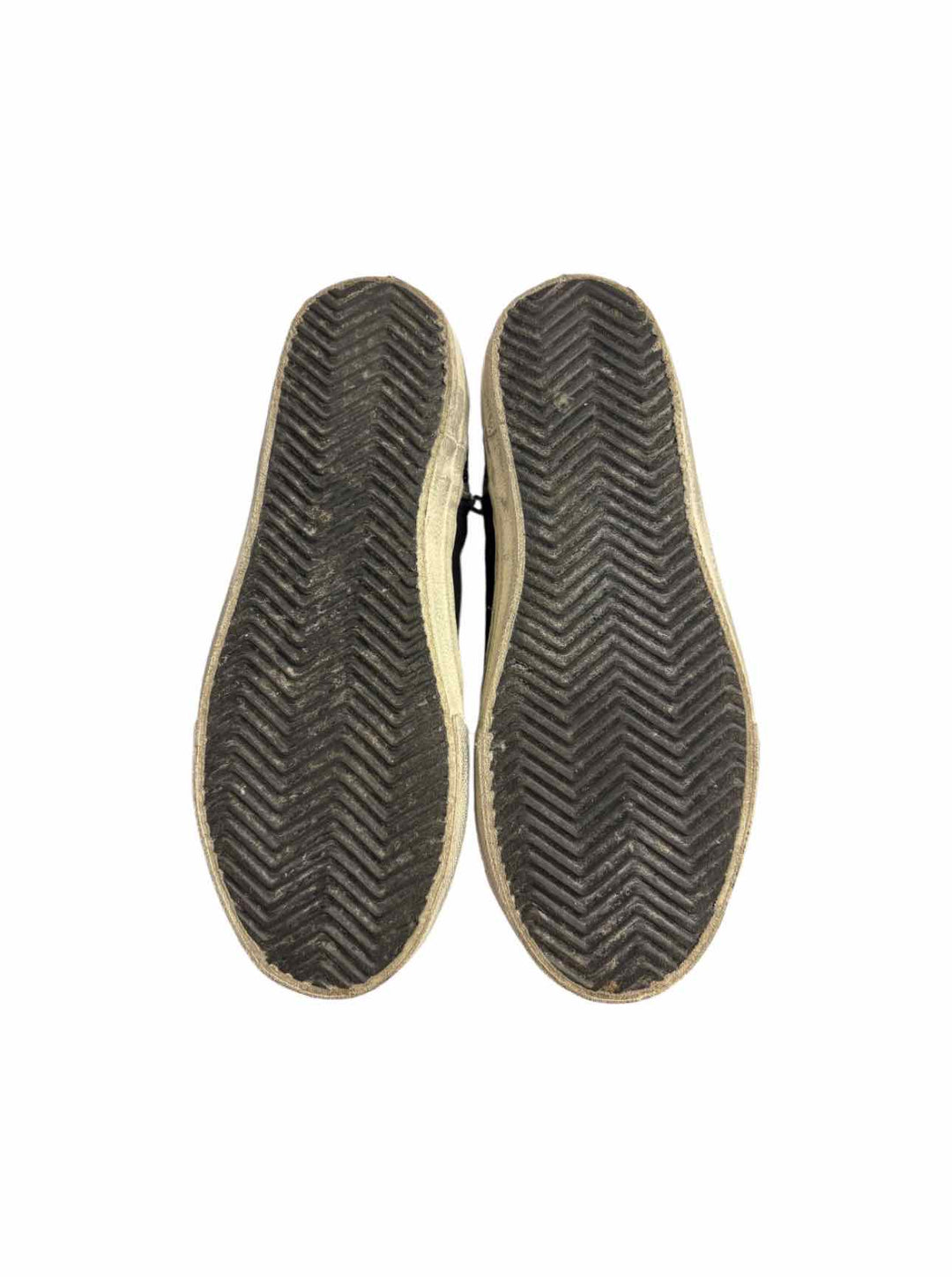 Golden Goose Size 36 Distressed Glitter Suede  Sneaker