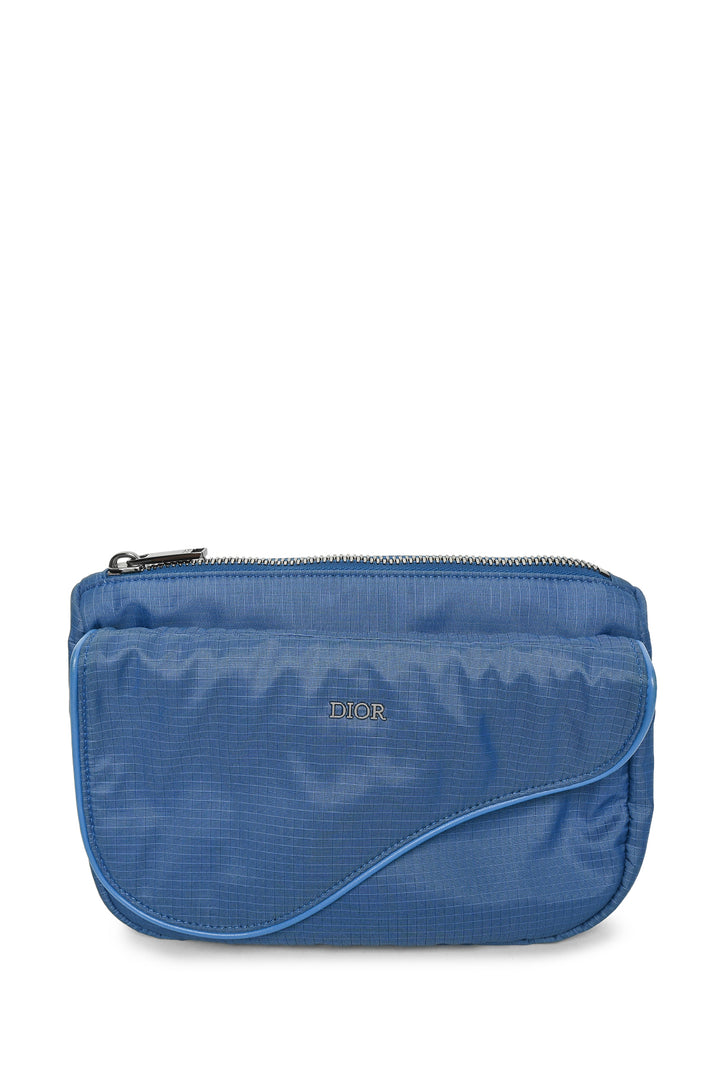 Dior 2019 Blue Nylon Saddle Universe Body Belt Bag