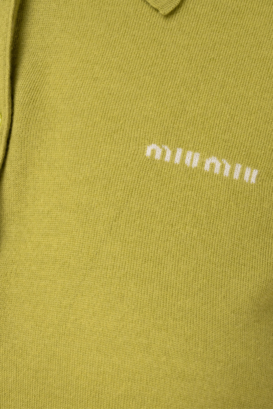 Miu Miu Size S Logo Silk & Cashmere Cardigan