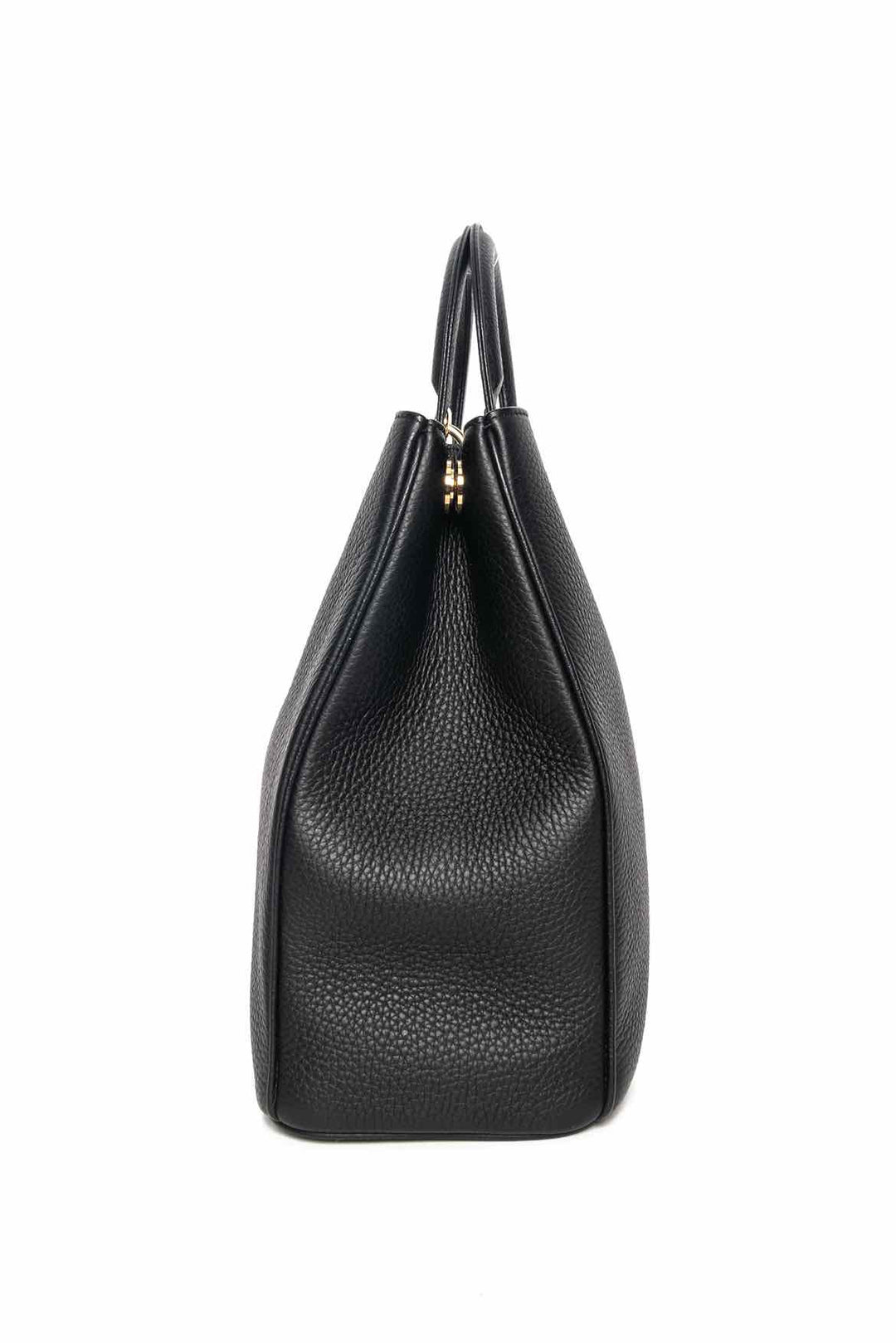 Christian Dior Black Pebbled Leather Large Diorissimo Tote