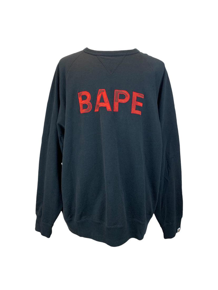 A Bathing Ape Size 3X Men's Patch Relaxed Fit Crewneck Sweatshirt