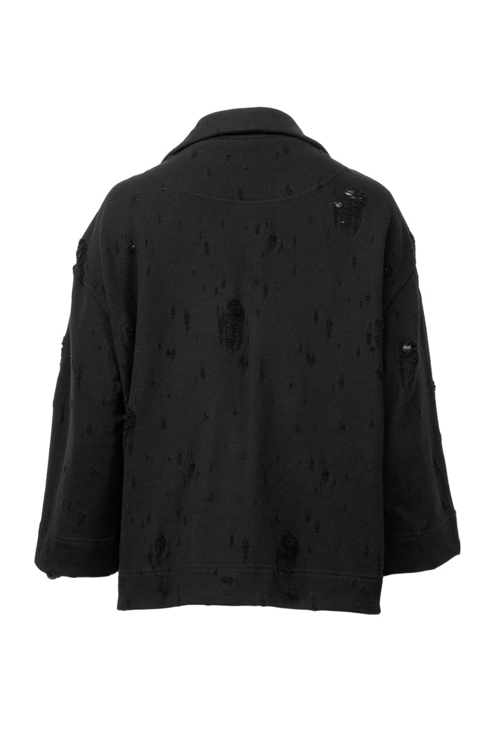 Y's Size 2 Distressed Button-Up Cardigan