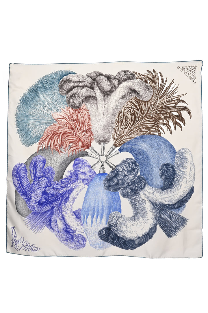 Hermes Plumets Et Panaches Silk Square Scarf 90