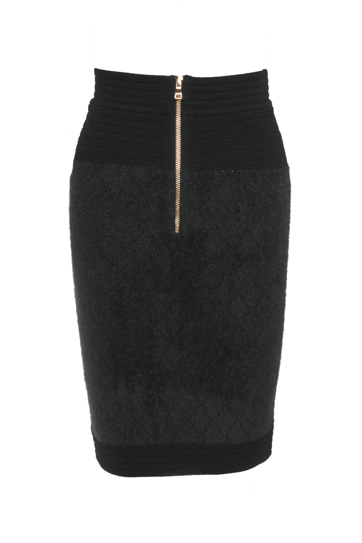 Balmain Size 36 Stretch-Knit Mini Skirt