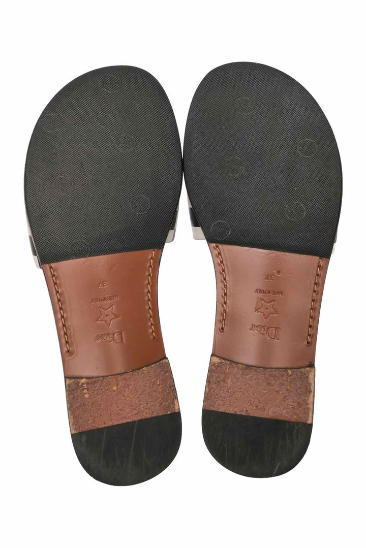 Dior Size 37 Dio(r)evolution Leather Slide Sandals