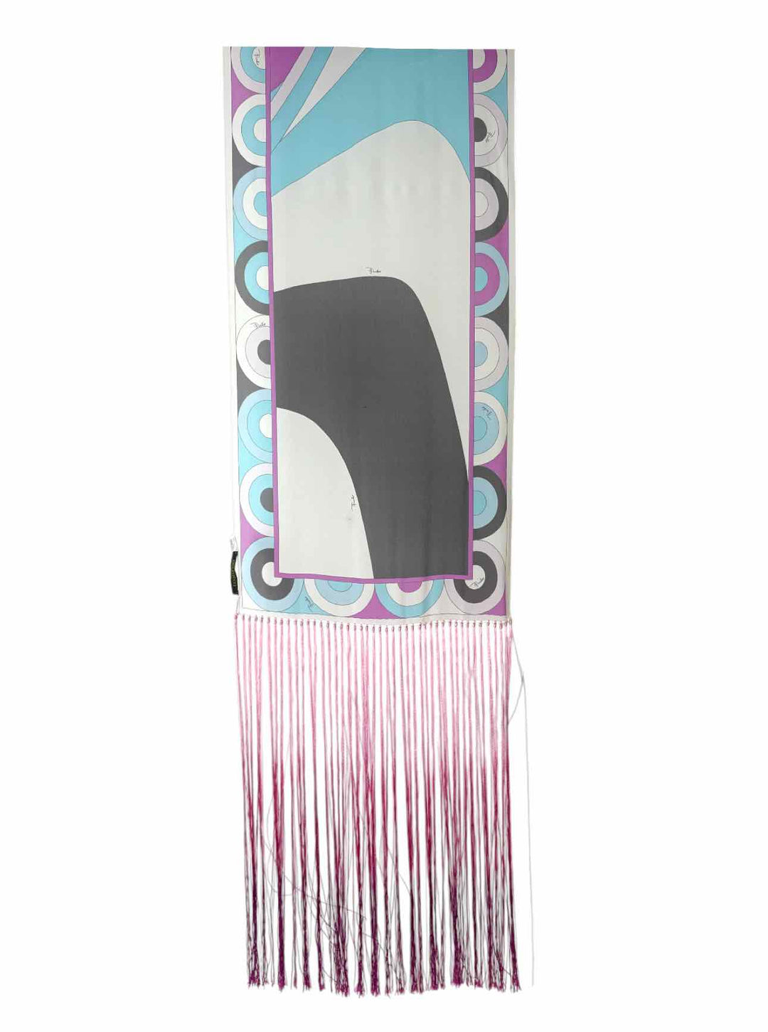 Emilio Pucci Printed Silk Fringe Scarf