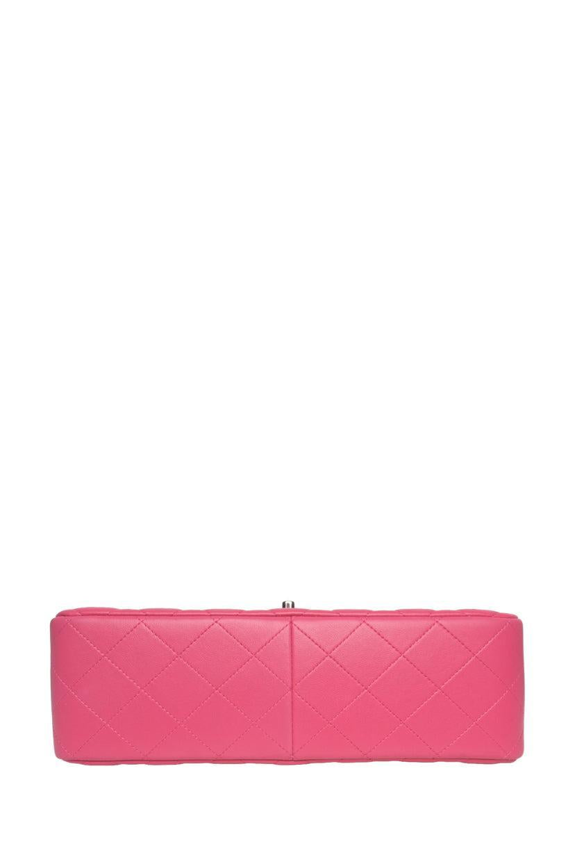 Chanel 2014 Quilted Lambskin Jumbo Double Flap Shoulder Bag