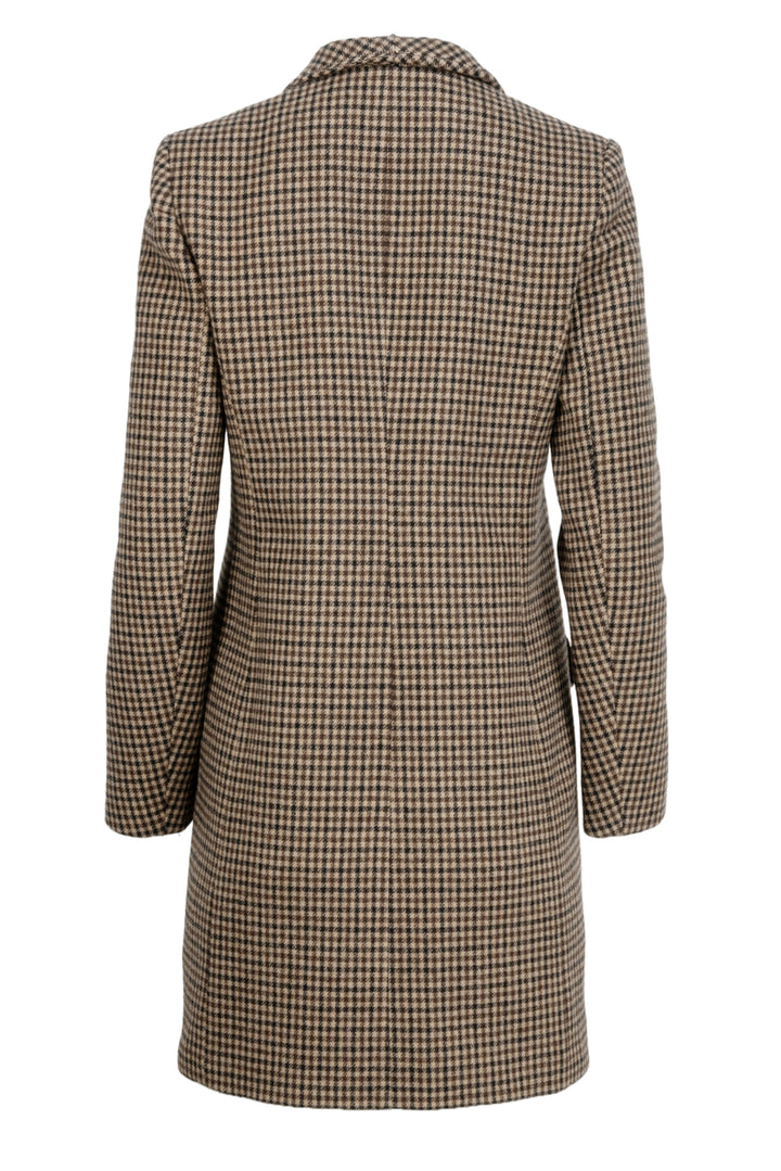 maje Size 38 Houndstooth Single Breasted Coat
