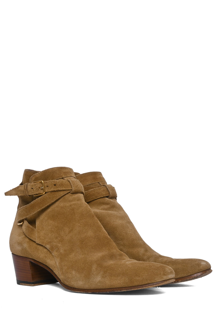 Saint Laurent Size 37.5 Suede Blake Ankle Boots