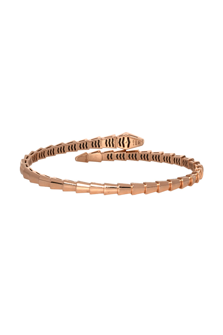 Bvlgari 18K Rose Gold & Diamonds Serpenti Viper Bracelet
