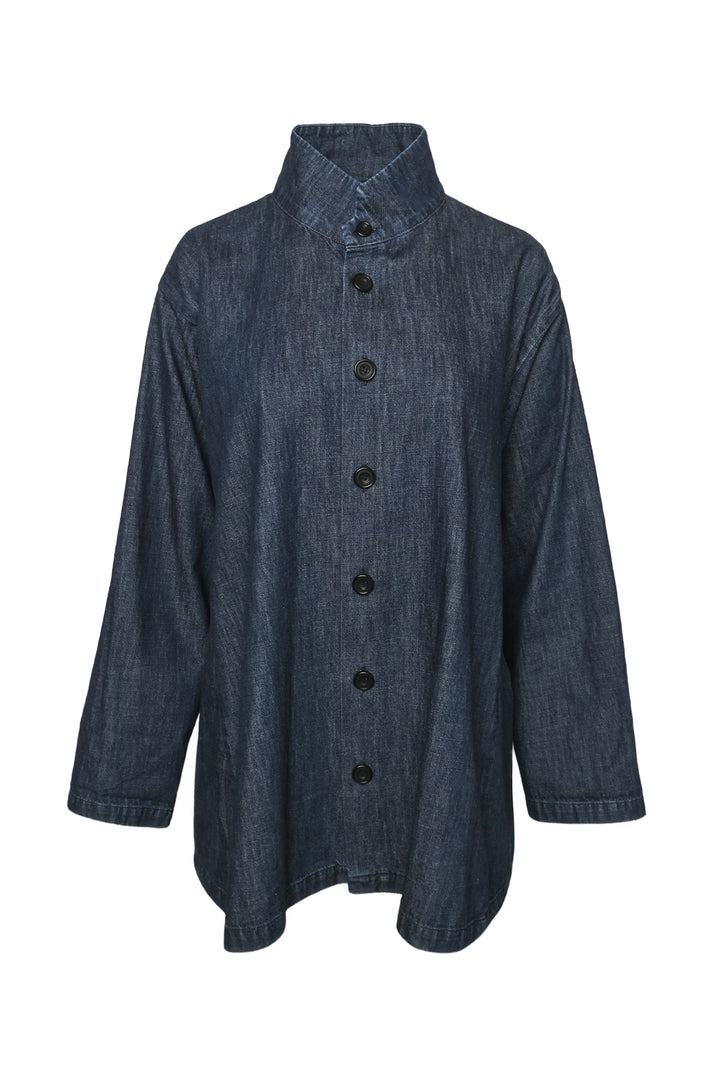 Eskandar Size 1 Oversized Chambray Shirt
