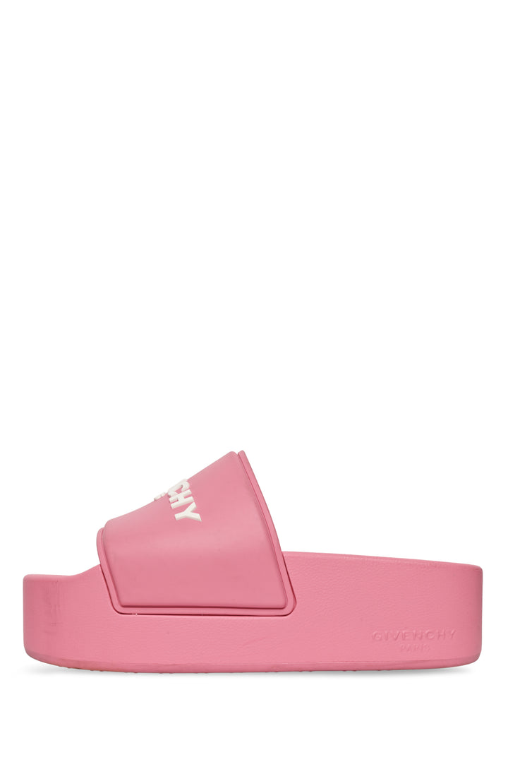Givenchy Size 39 Logo Rubber Platform Slides