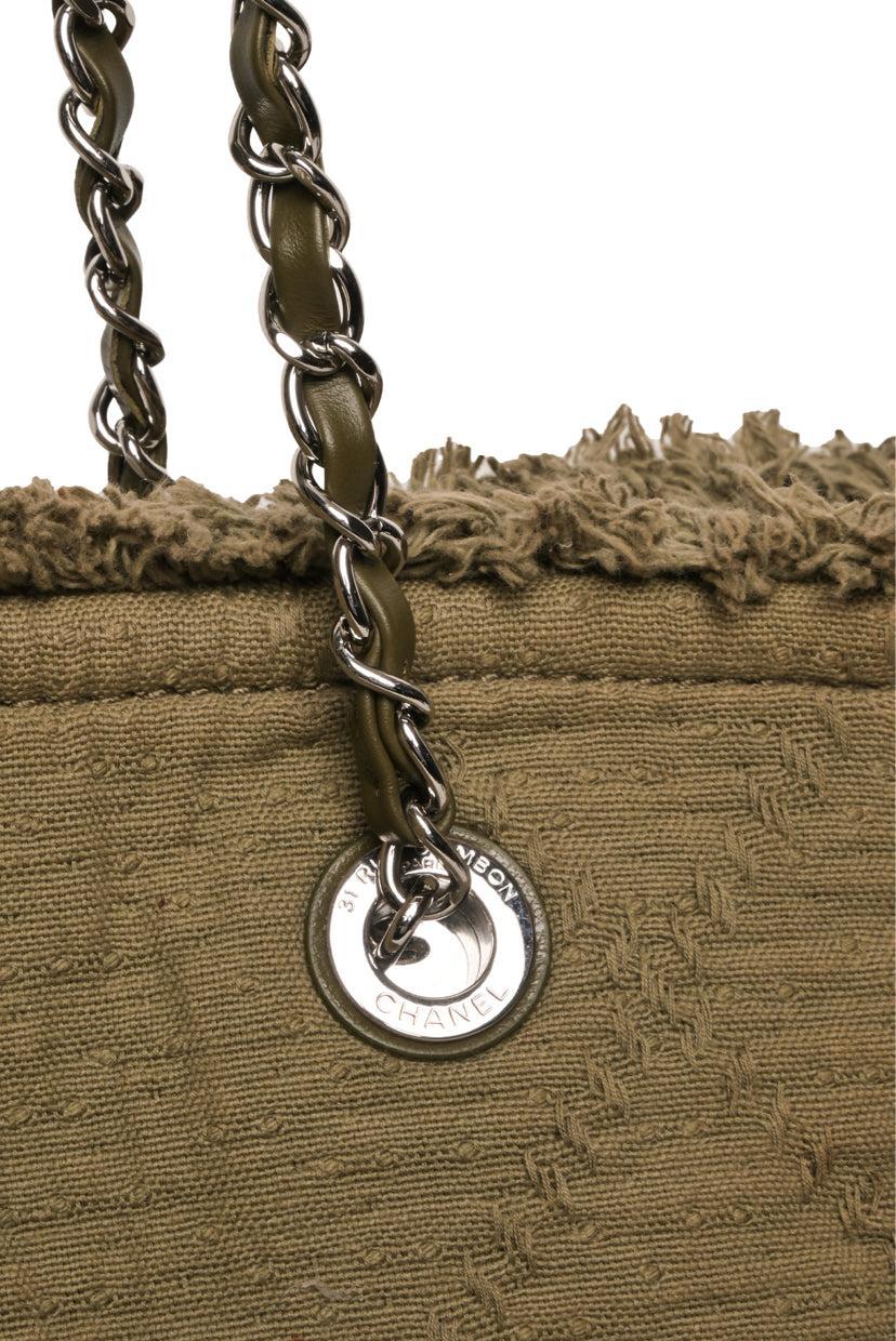 Chanel 2018 Double Face Canvas Deauville Fringe Tote