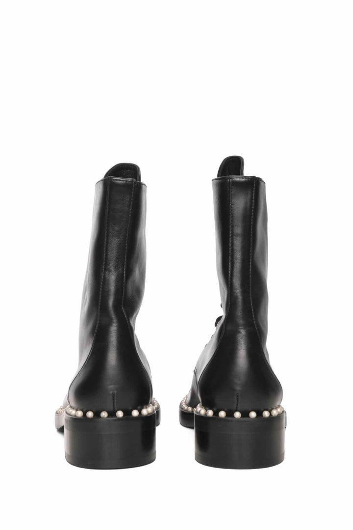 Stuart Weitzman Size 5 Sondra Faux Pearl Bootie