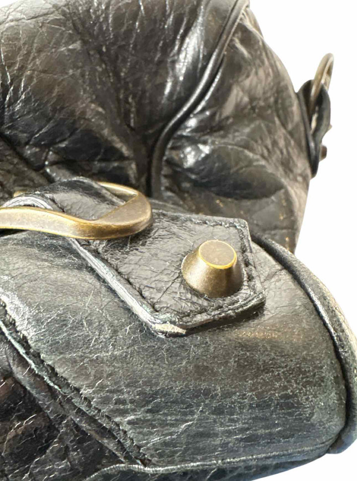 Balenciaga Black Leather City Bag Purse