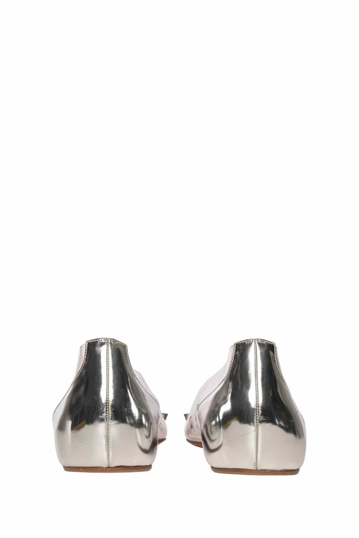 Christian Louboutin Size 41 Collaclou Spiked PVC Point Toe Flats