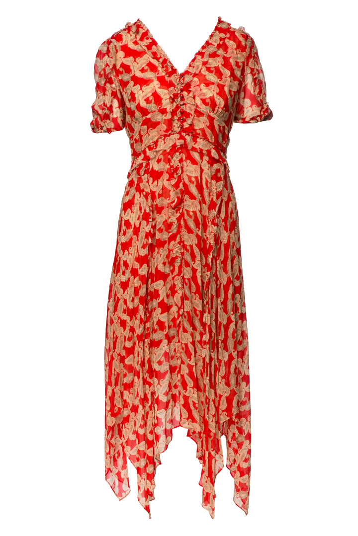 The Kooples Size 2 Paisley Midi Dress