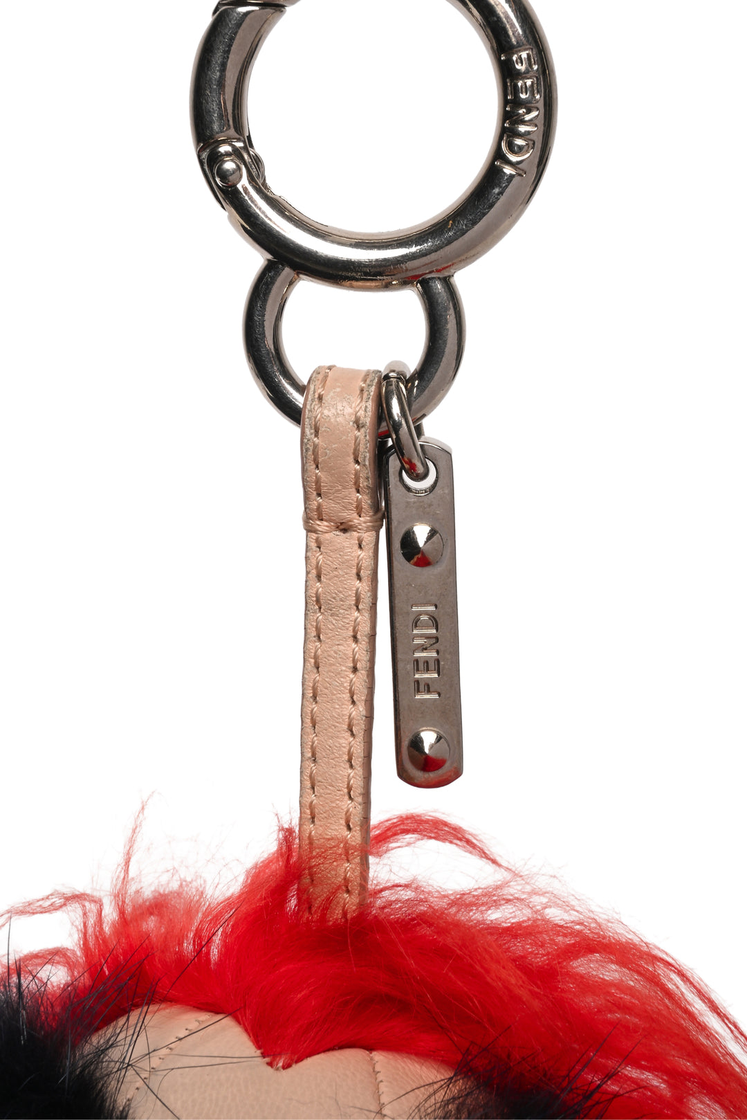 Fendi Red Fur Monster Bag Bugs Key Chain/Bag Charm