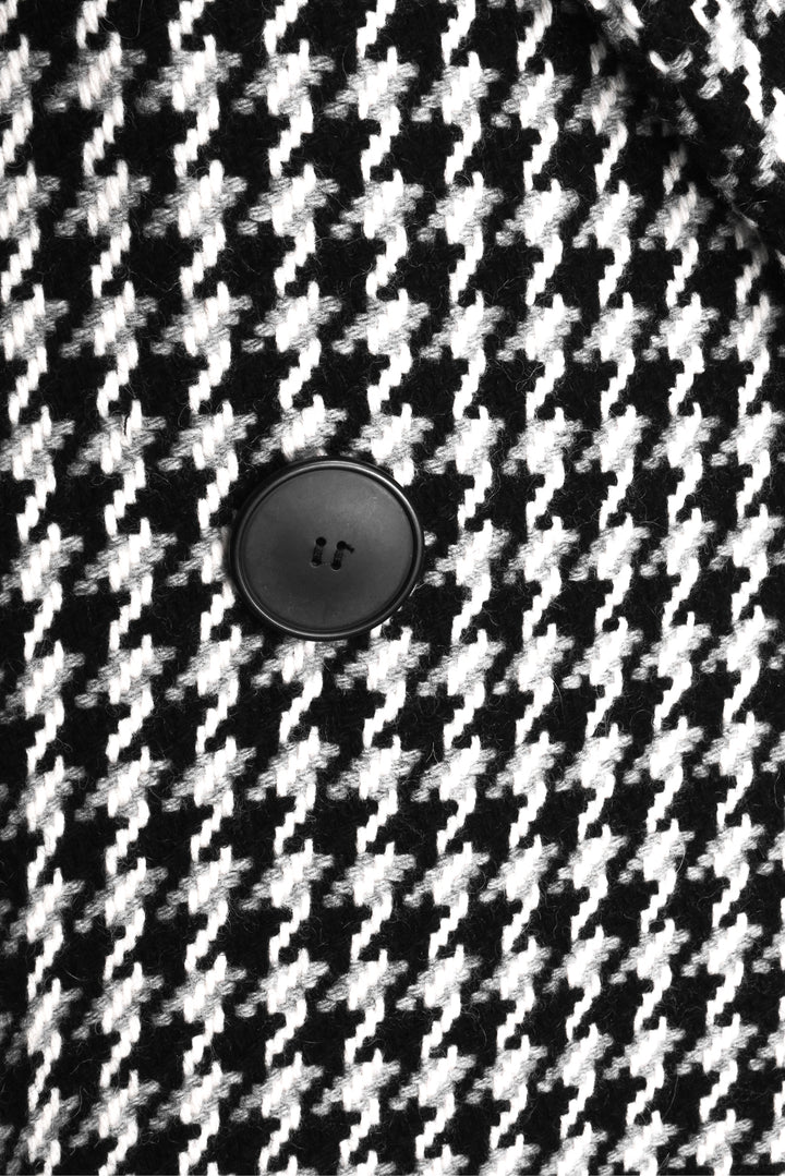 maje Size 0 Houndstooth Wool Blend Coat