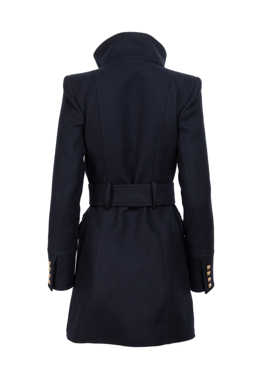 Balmain Size 36 Double Breasted Wool and Cashmere Coat