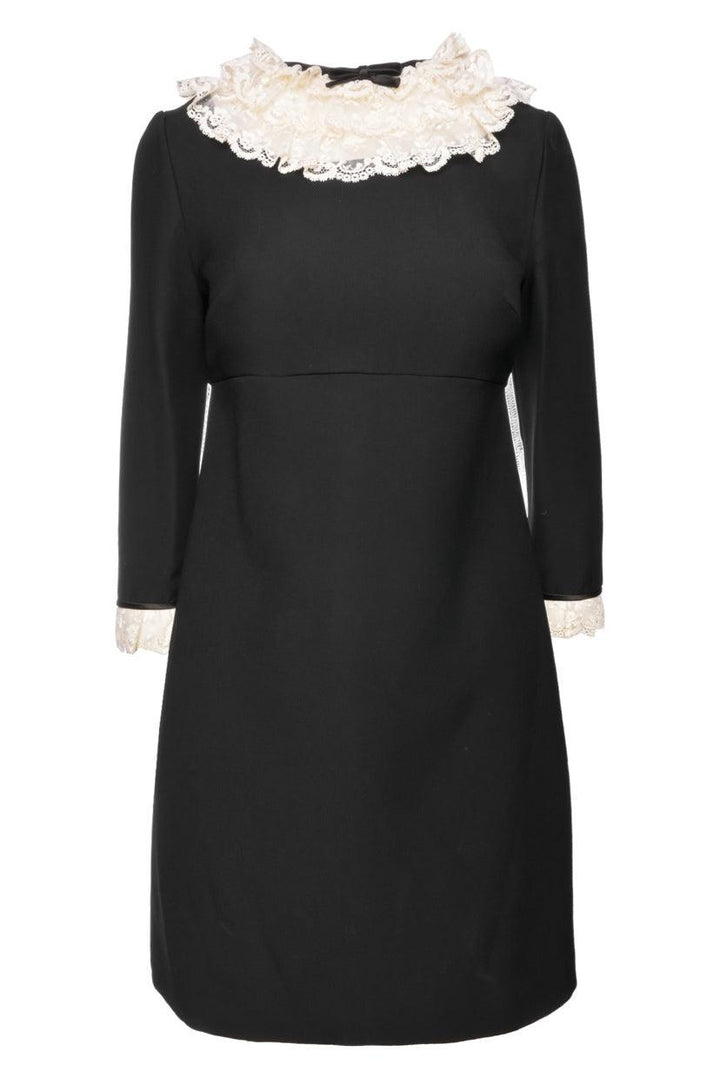 Miu Miu Size 40 2022 Lace Trimmed Mini Dress