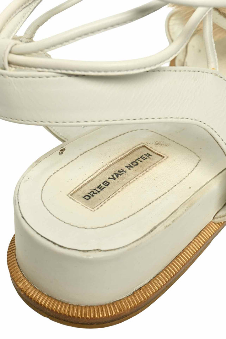 Dries Van Noten Size 39.5 Zebra Print Suede Mules