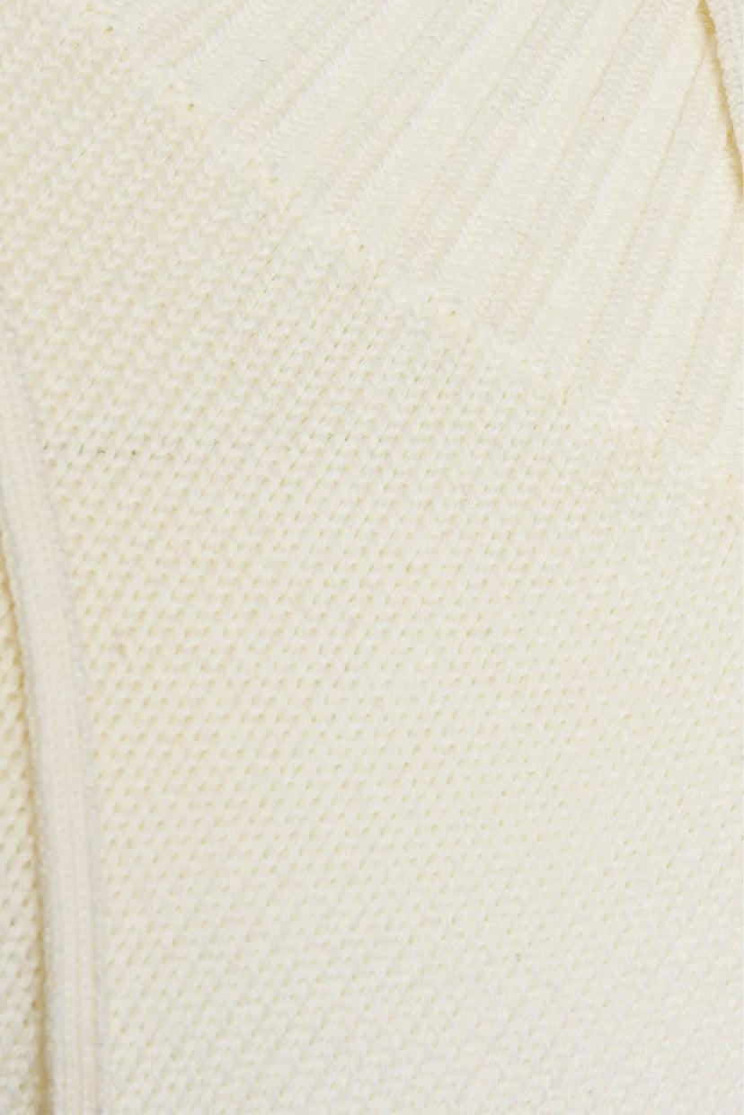 Monse Size S Asymmetrical Knit Hooded Sleeveless Sweater