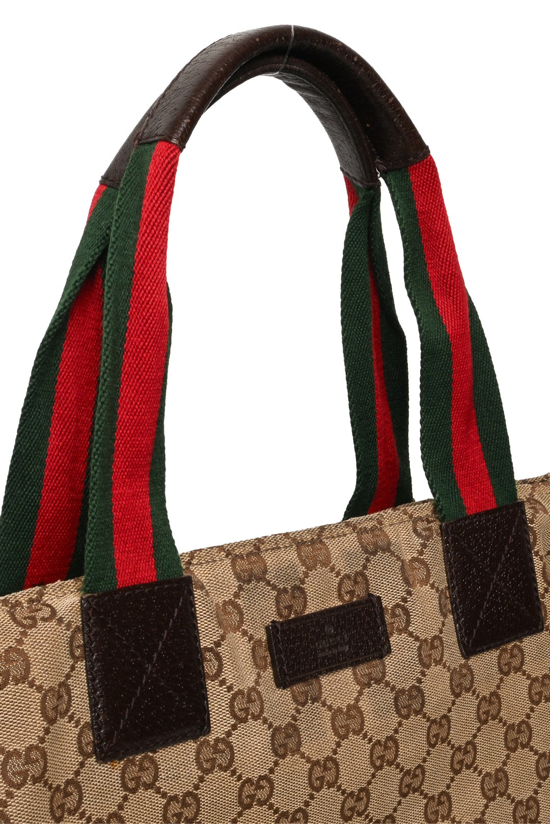 Gucci Vintage GG Monogram Large Web Handle Tote