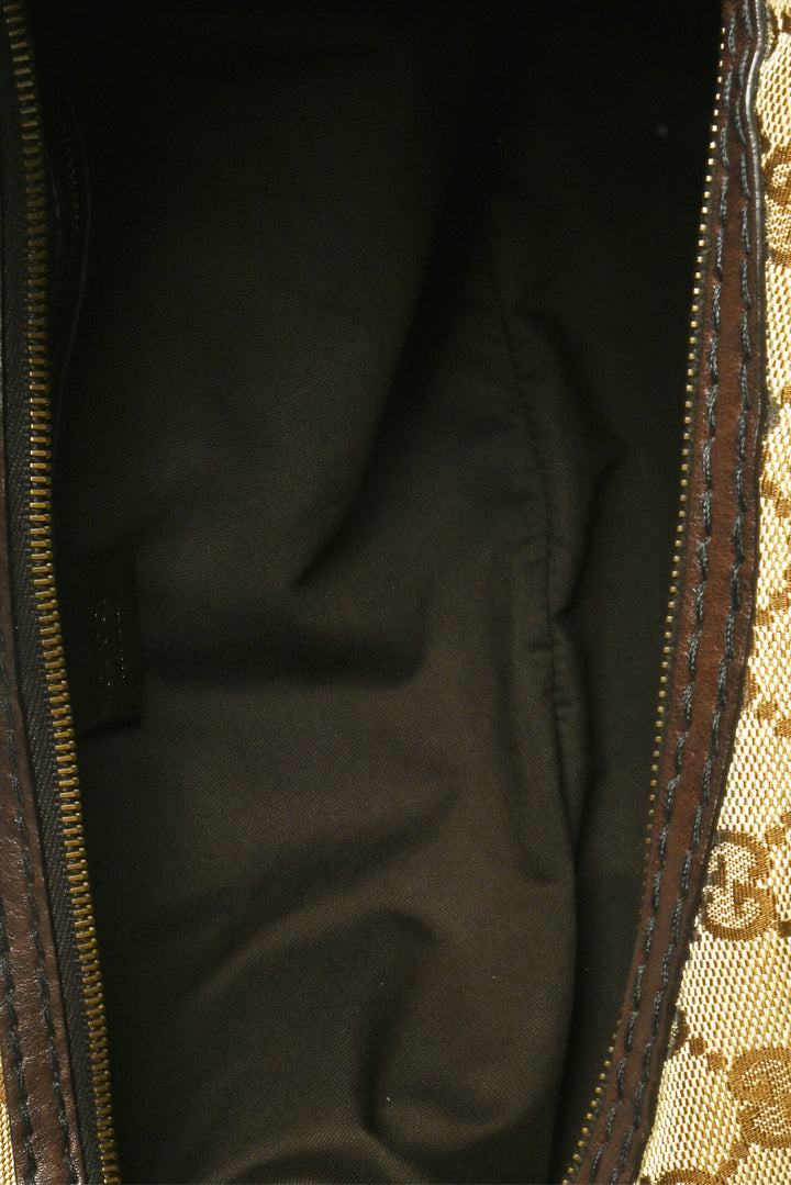Gucci Monogram Canvas Medium Jockey Hobo