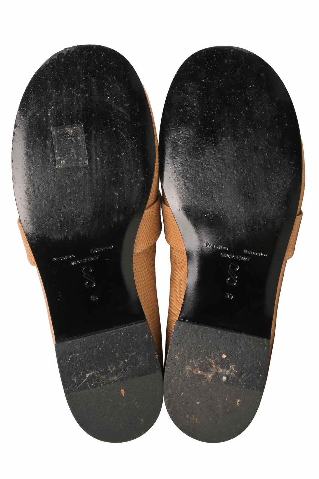 Proenza Schouler Size 39 Lizard Print Embossed Leather Loafers