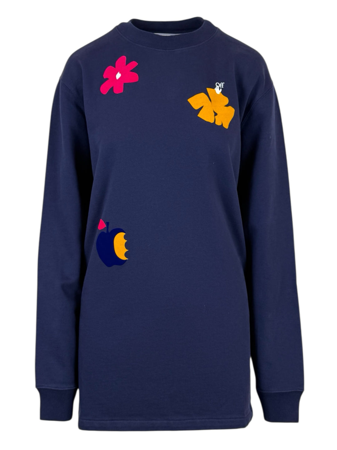 Off White Size S Flower Arrows Sweatshirt Dress