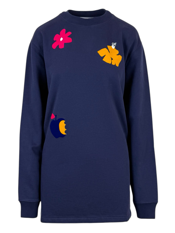 Off White Size S Flower Arrows Sweatshirt Dress