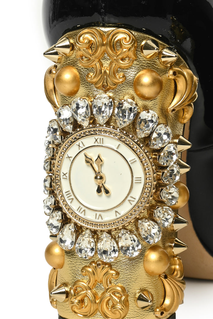 Dolce & Gabbana Crystal Heel Embellished SZ 37 Mary Jane