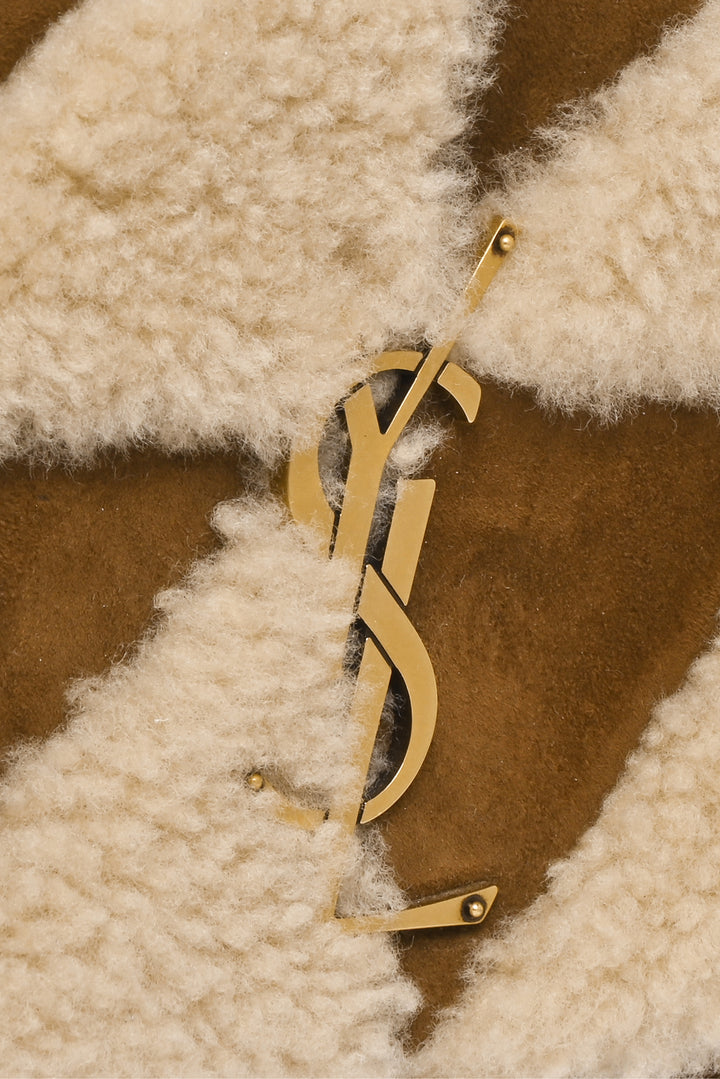 Saint Laurent 2022 Shearling Suede Patchwork Jamie Shoulder Bag
