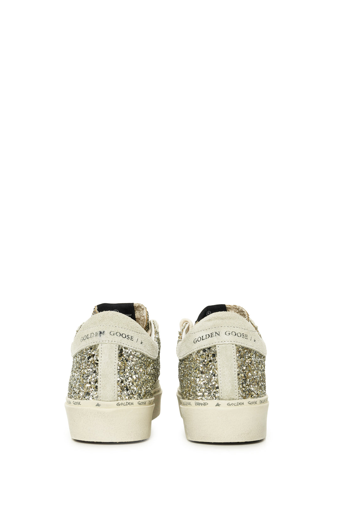 Golden Goose Size 35 Hi Star Glitter & Suede Sneaker