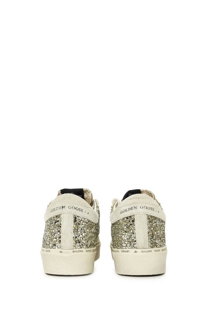 Golden Goose Size 35 Hi Star Glitter & Suede Sneaker