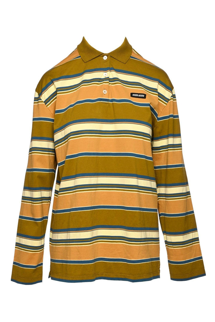 Miu Miu Size XS 2023 Cotton Jersey Polo Shirt