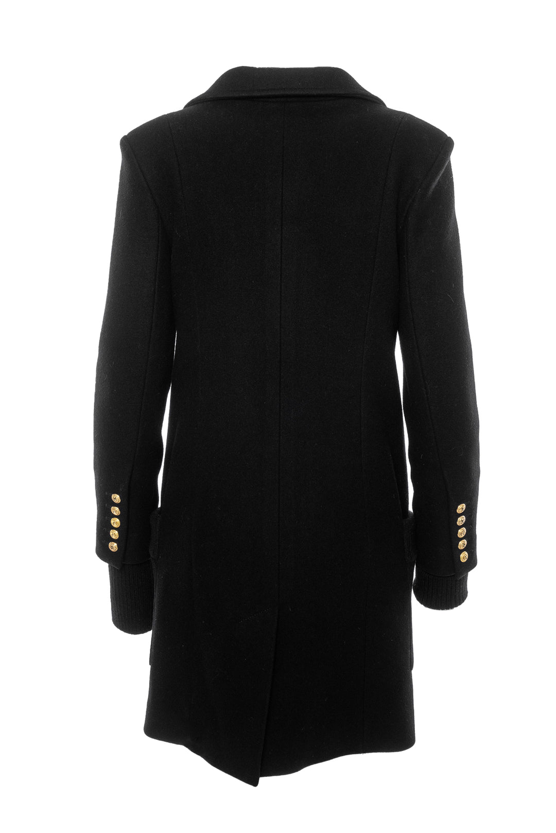 Balmain Size 34 Double Breasted Cashmere/Wool Coat