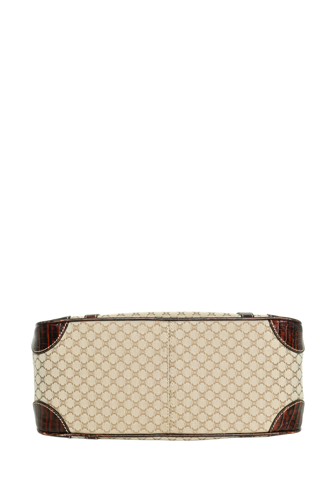 Celine 2007 Macadam Canvas & Embossed Leather Boogie Tote